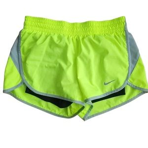 Nike Women’s Dri Fit Neon Yellow Running Yoga Shorts